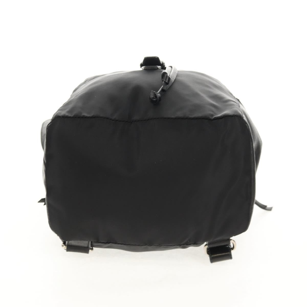 Prada Buckle Backpack Quilted Tessuto, BLACK, NYLON, Backpack