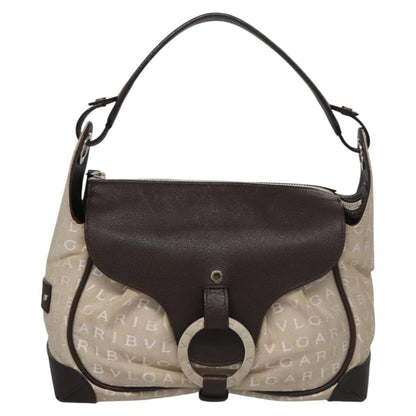 Bvlgari B.Zero1 Logomania Bag Canvas with Leather, BEIGE, CANVAS, Handbag