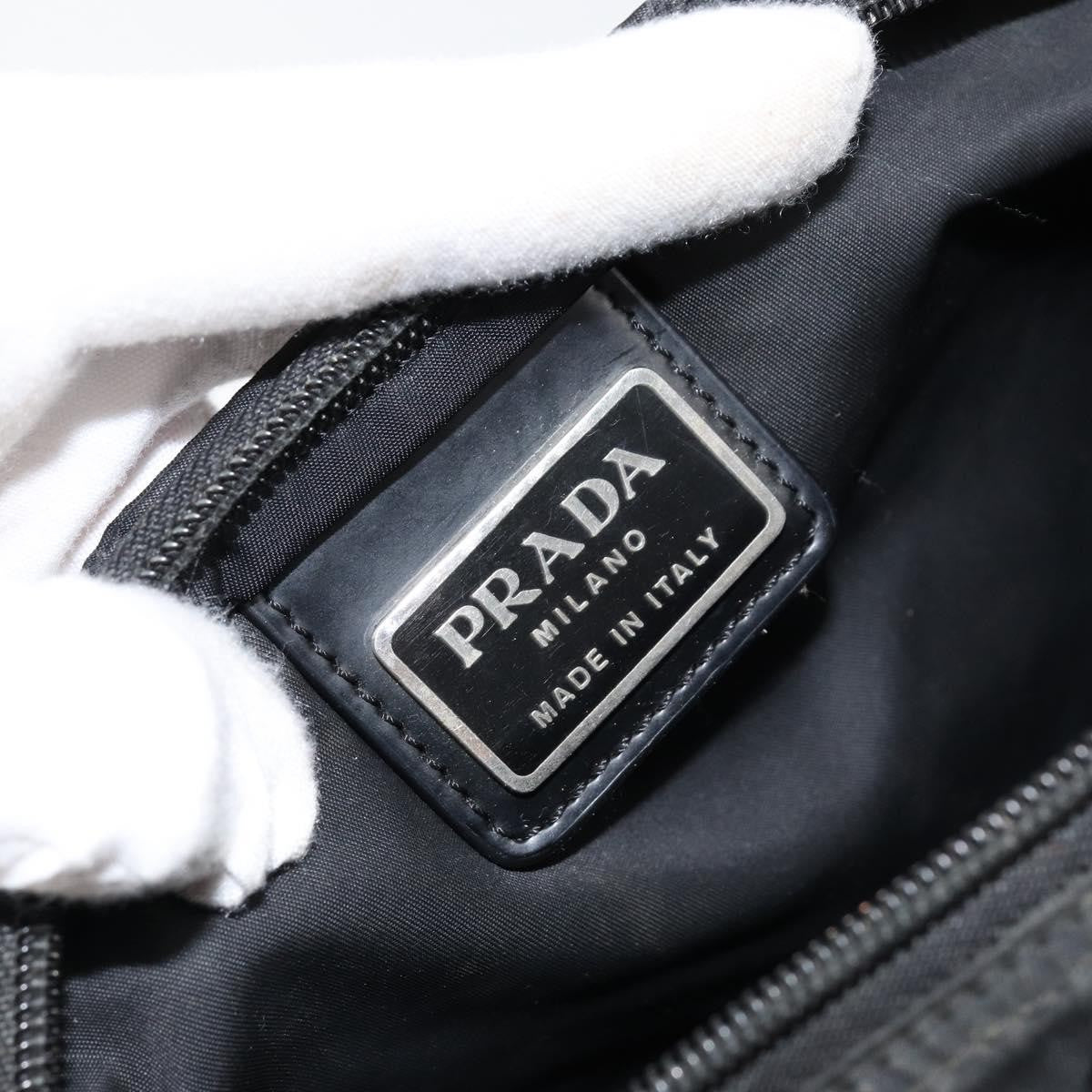 Prada Flat Messenger Bag Tessuto, BLACK, NYLON, Shoulder bag