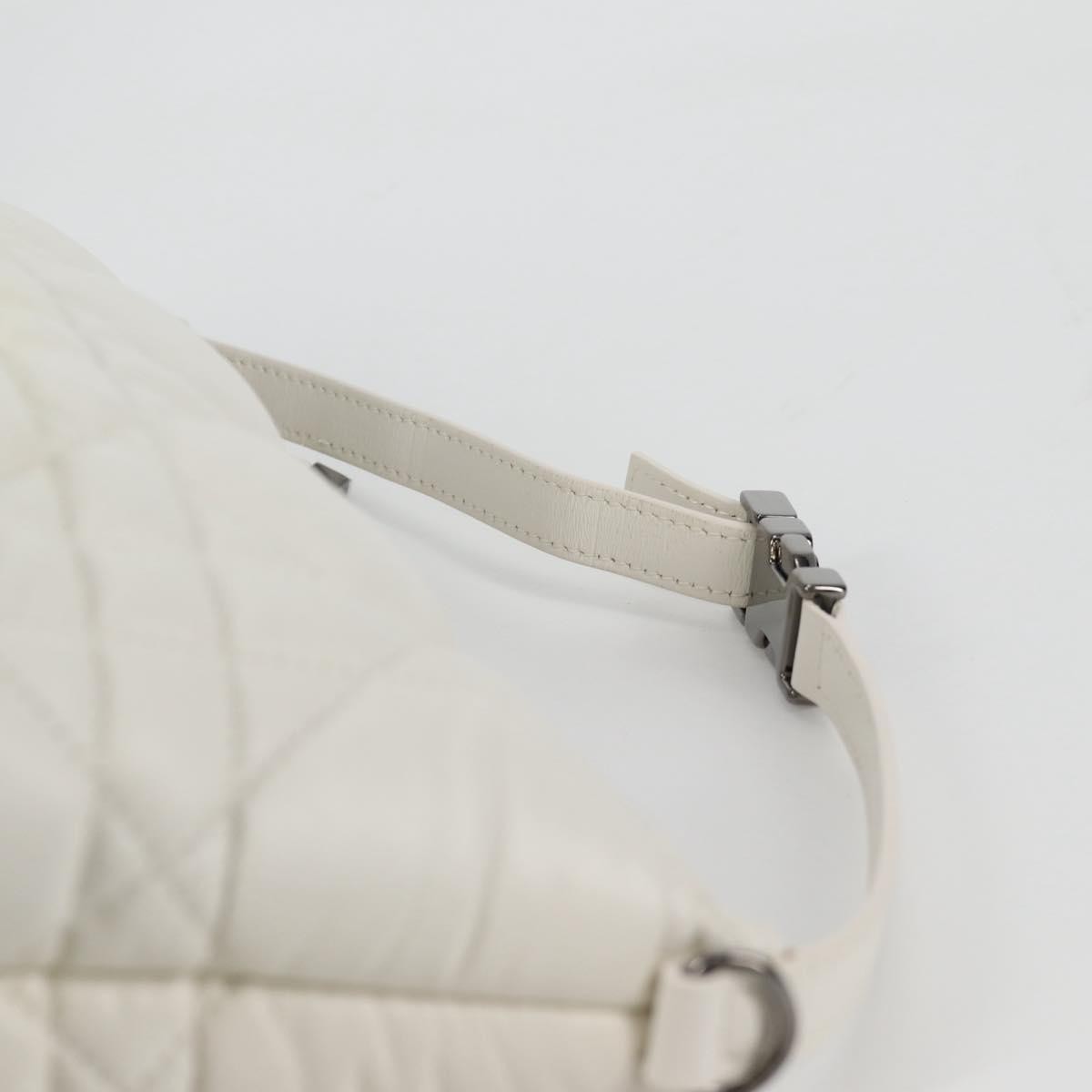Christian Dior DiorTravel Nomad Pouch Macrocannage Quilt Calfskin, WHITE, LEATHER, Clutche & pouche