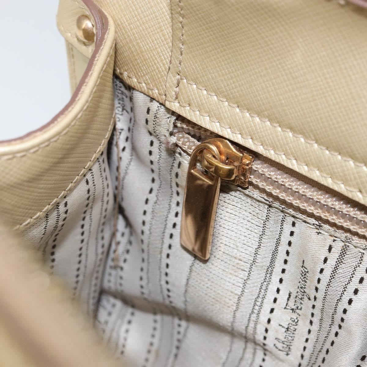 Salvatore Ferragamo Gancini handbag Leather, GOLD, LEATHER, Shoulder bag