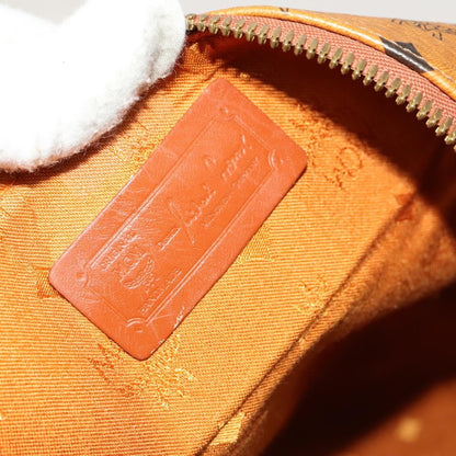 MCM Visetos Handbag Canvas and Leather, BROWN, CANVAS, Travel bag