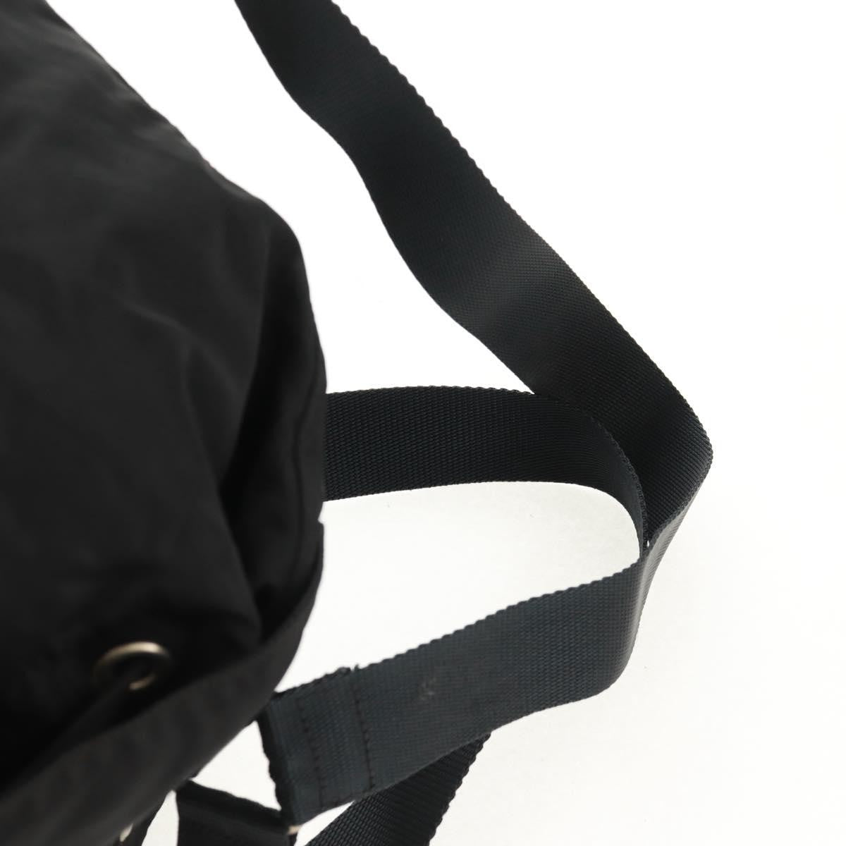 Prada Front Pocket Buckle Backpack Nylon, BLACK, NYLON, Backpack