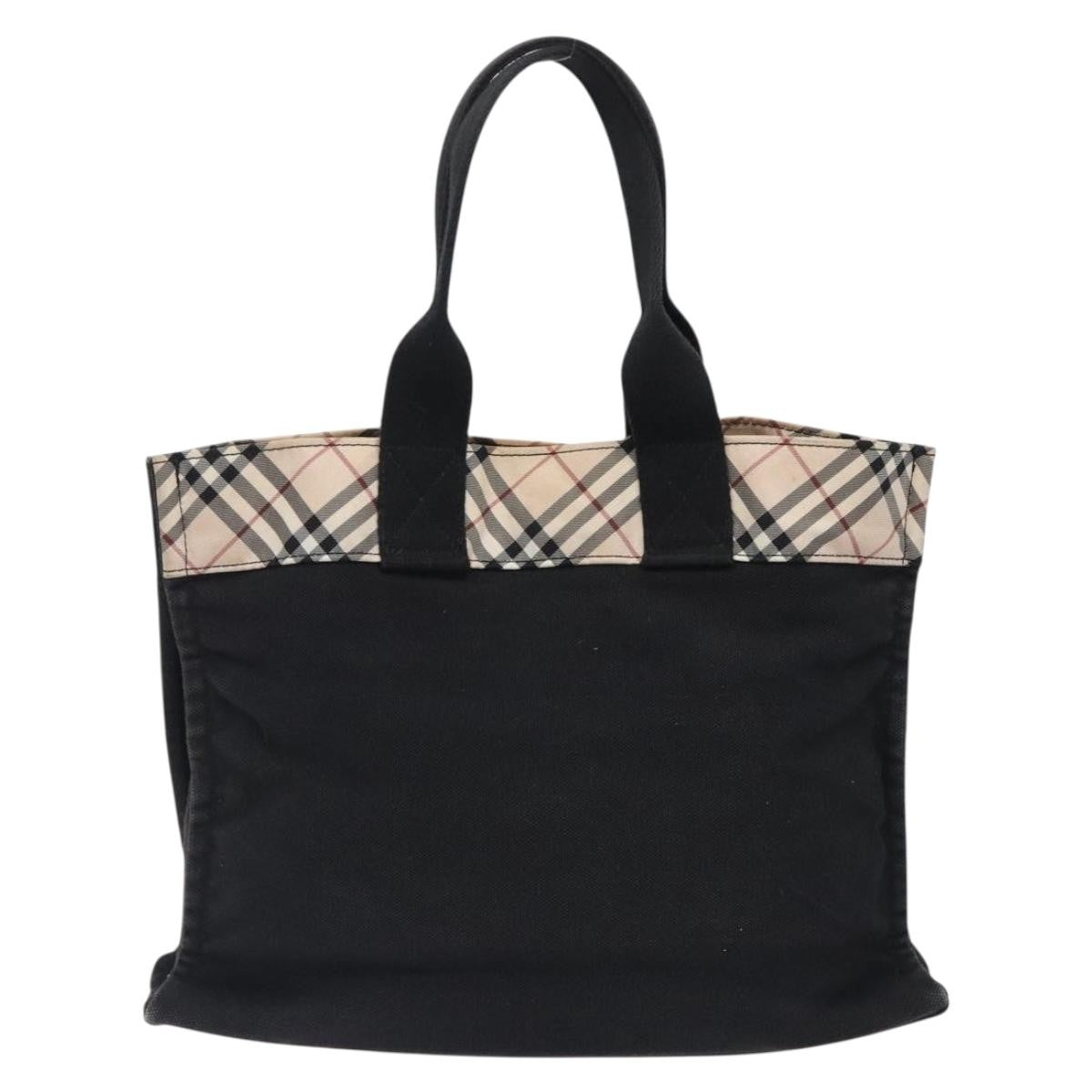 Burberry Nova Check Tote canvas check pattern, BLACK, CANVAS, Tote bag