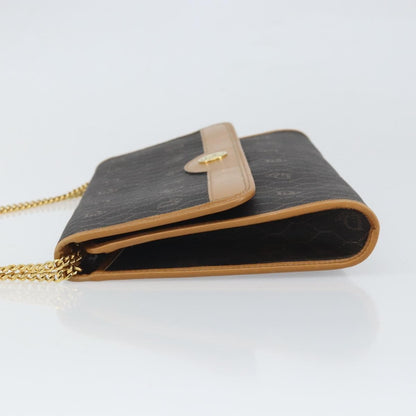 Christian Dior Vintage Honeycomb chain Canvas, BLACK, CANVAS, Shoulder bag