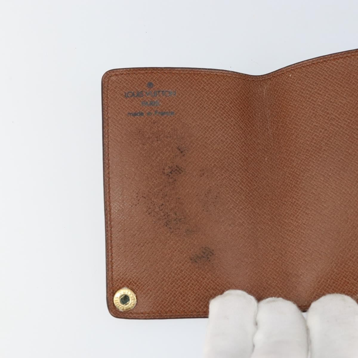Louis Vuitton Porte Cartes Pression Card Case Monogram Canvas, BROWN, CANVAS, Card Holders