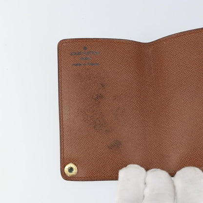 Louis Vuitton Porte Cartes Pression Card Case Monogram Canvas, BROWN, CANVAS, Card Holders