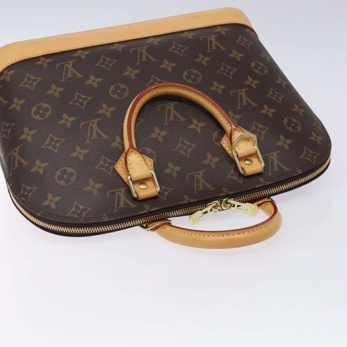 Louis Vuitton Vintage Alma Handbag Monogram Canvas, BROWN, CANVAS, Handbag