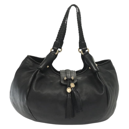 Gucci Marrakech Shoulder Bag Leather, BLACK, LEATHER, Tote bag