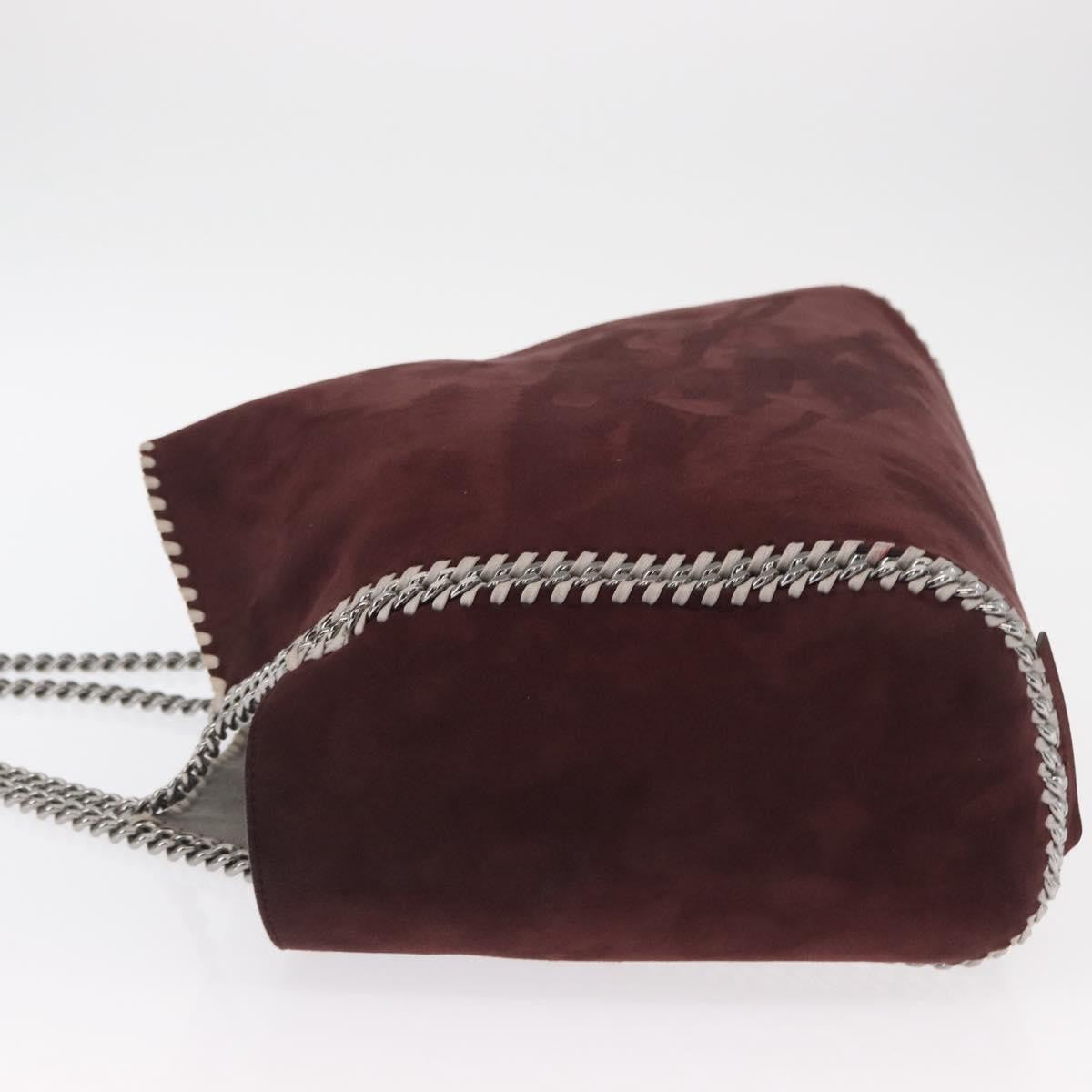 Stella McCartney Falabella Reversible Tote Shaggy Deer, BURGUNDY, POLYESTER, Tote bag