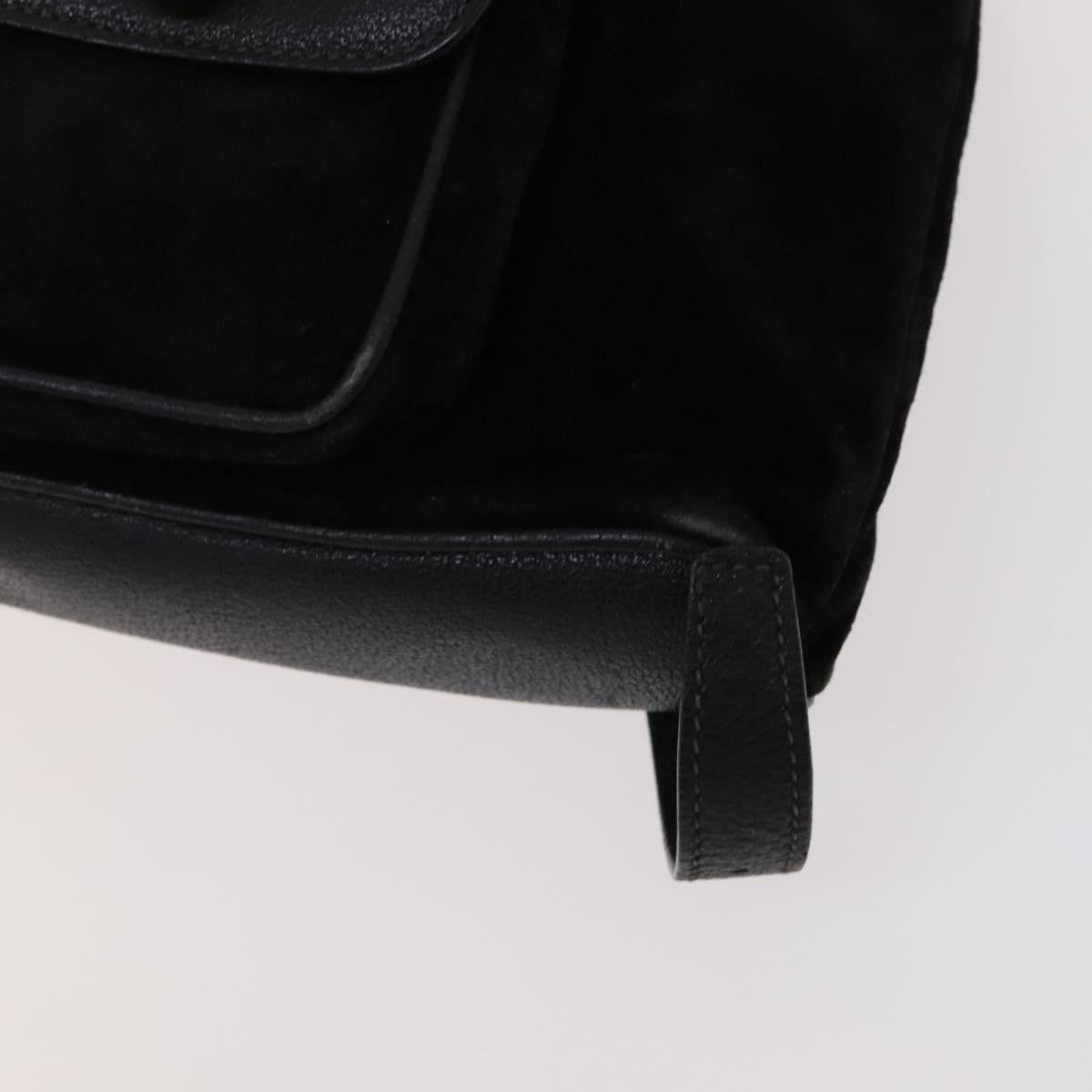Gucci Gucci bamboo backpack daim, Black, Suede, Backpack