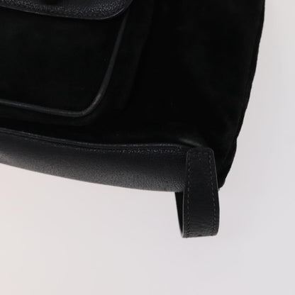 Gucci Gucci bamboo backpack daim, Black, Suede, Backpack