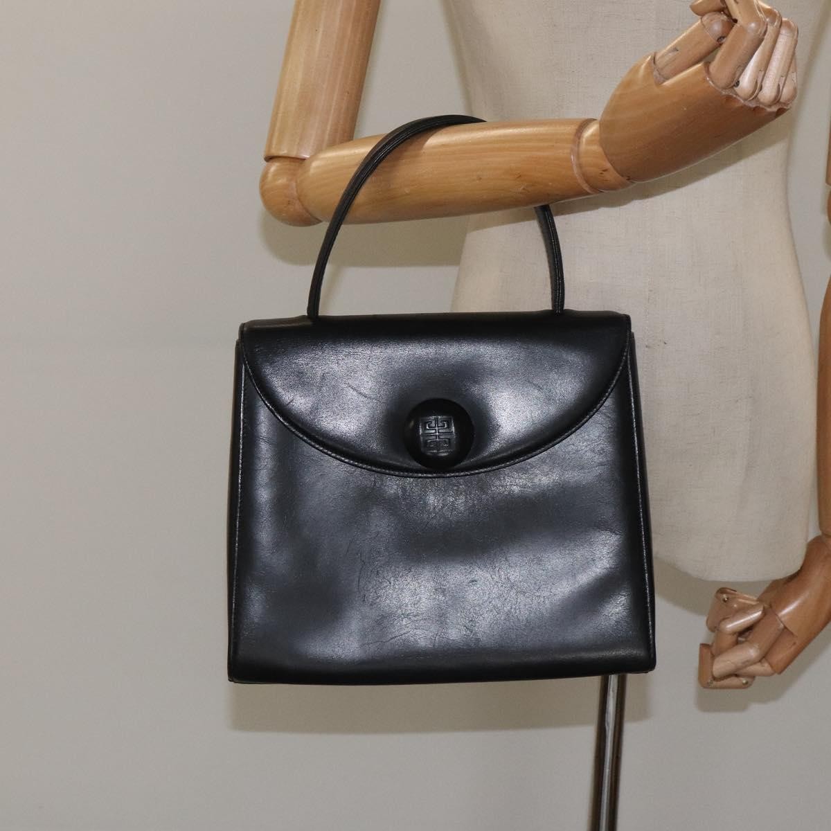 Givenchy Vintage 4G handbag Leather, BLACK, LEATHER, Handbag