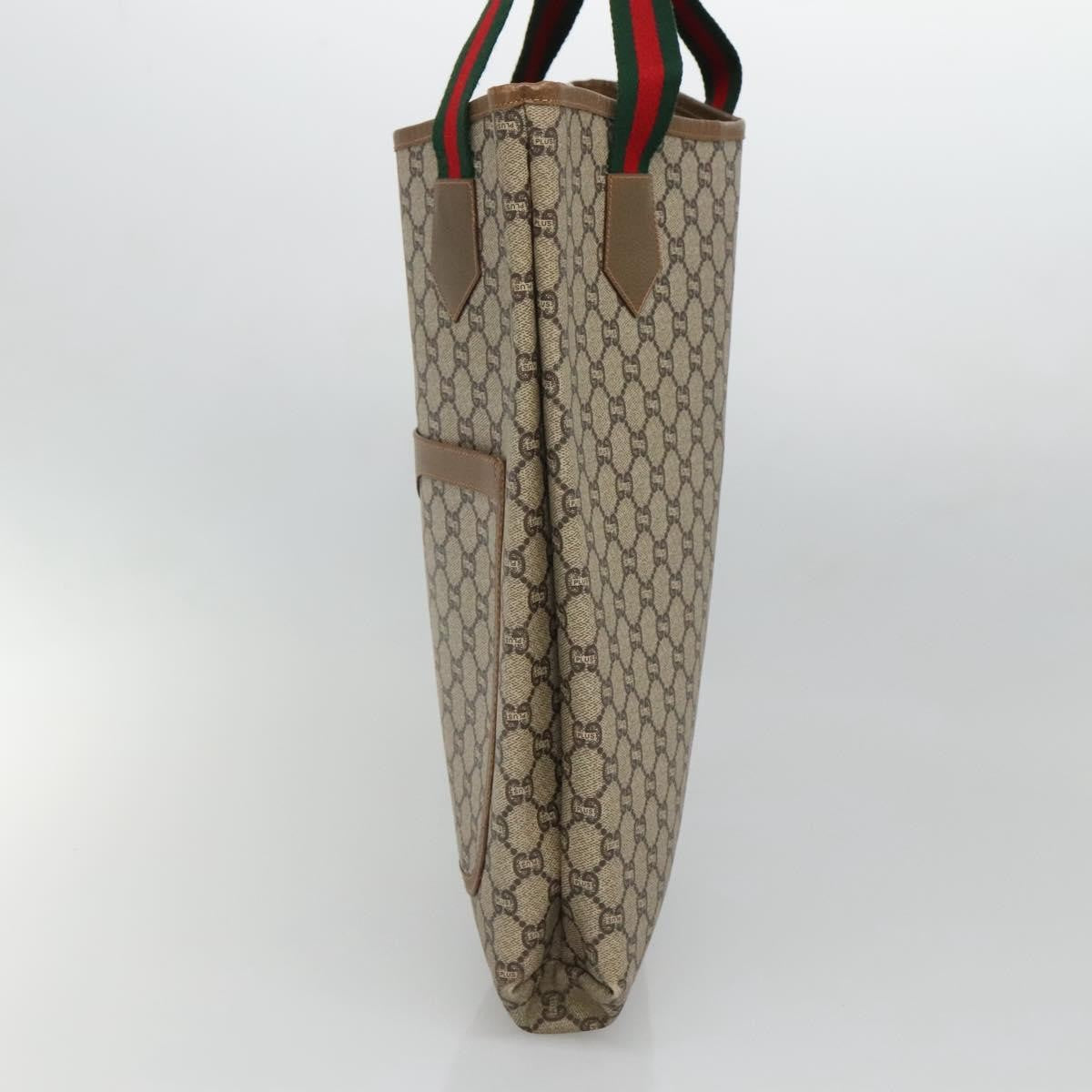 Gucci Vintage Web Strap Tote GG Coated Canvas, BEIGE, CANVAS, Tote bag