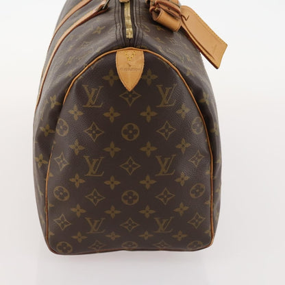 Louis Vuitton Keepall Bag Monogram Canvas, BROWN, CANVAS, Travel bag