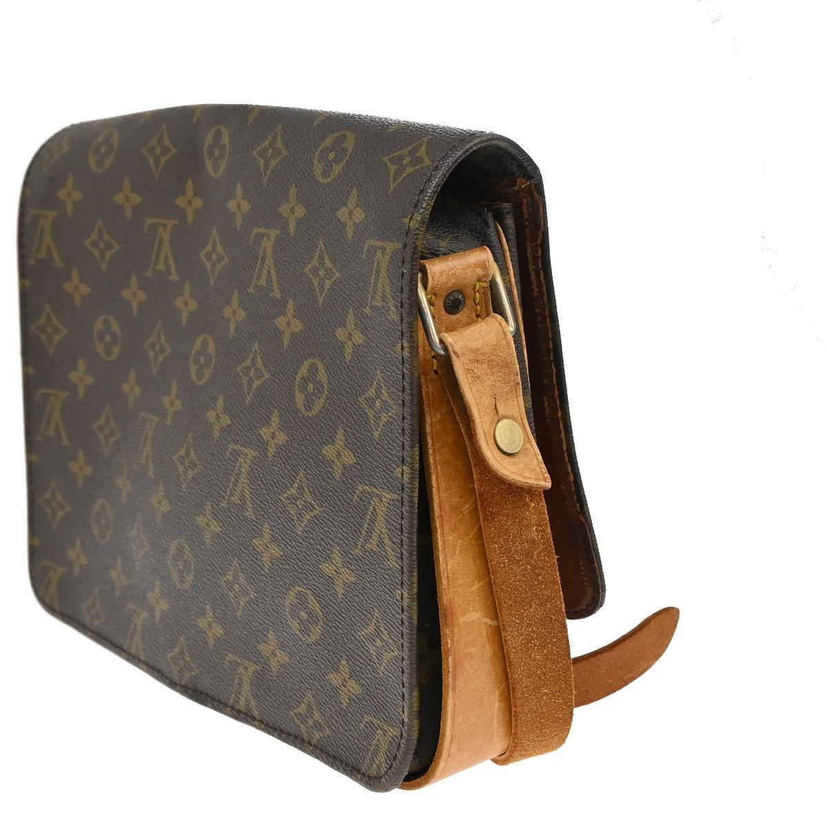 Louis Vuitton Cartouchiere Handbag Monogram Canvas, BROWN, CANVAS, Shoulder bag