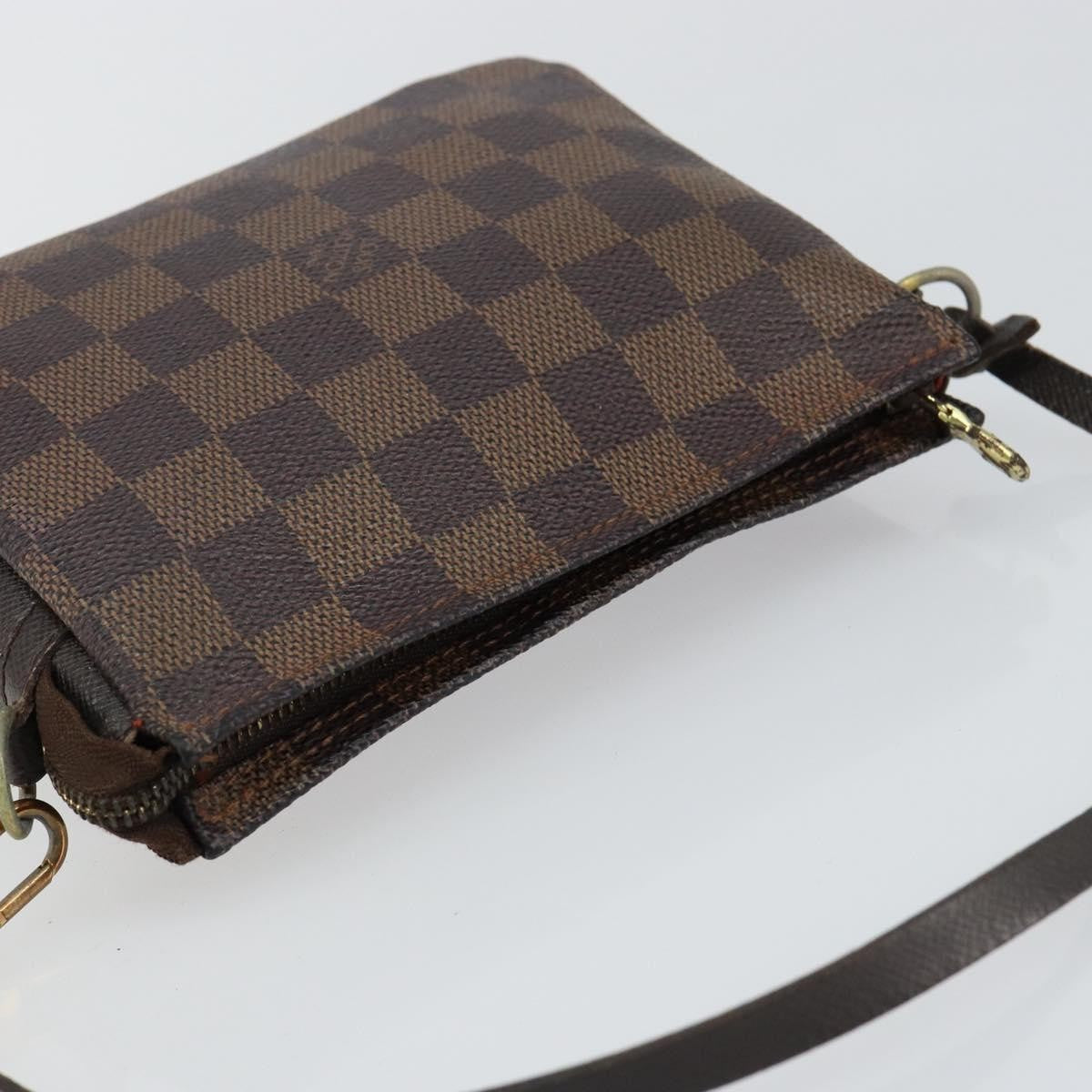 Louis Vuitton Trousse Make Up Bag Damier Canvas, BROWN, CANVAS, Clutche & pouche