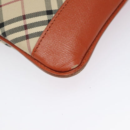 Burberry Front Pocket Messenger Bag Check Embossed Leather, BEIGE, CANVAS, Shoulder bag