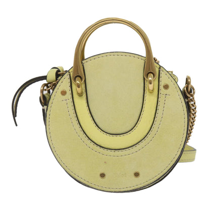 Chloe Pixie Crossbody Bag Leather and Suede, YELLOW, SUEDE, Crossbody bag