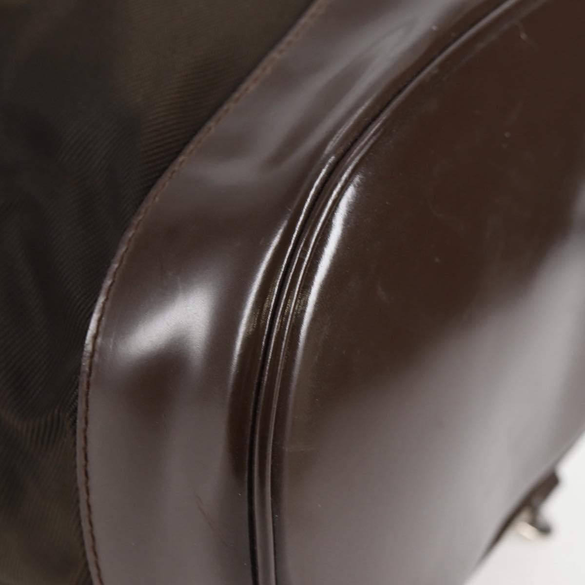 Gucci Vintage Bamboo Sling Backpack Nylon, BROWN, NYLON, Backpack