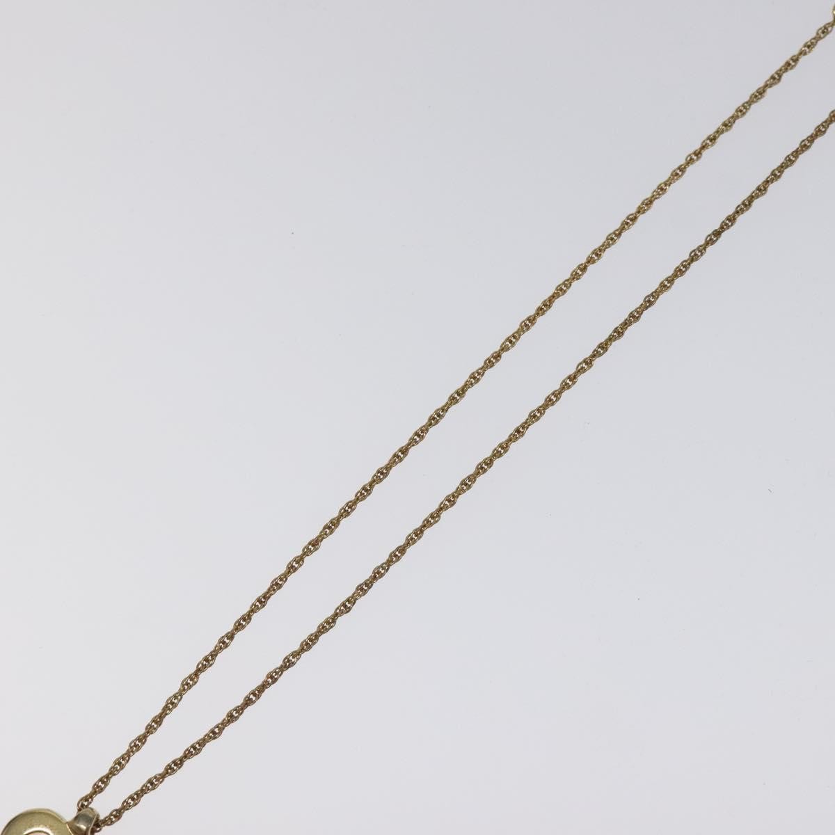 Christian Dior Logo Heart Pendant Necklace Metal, GOLD, METAL, Necklace