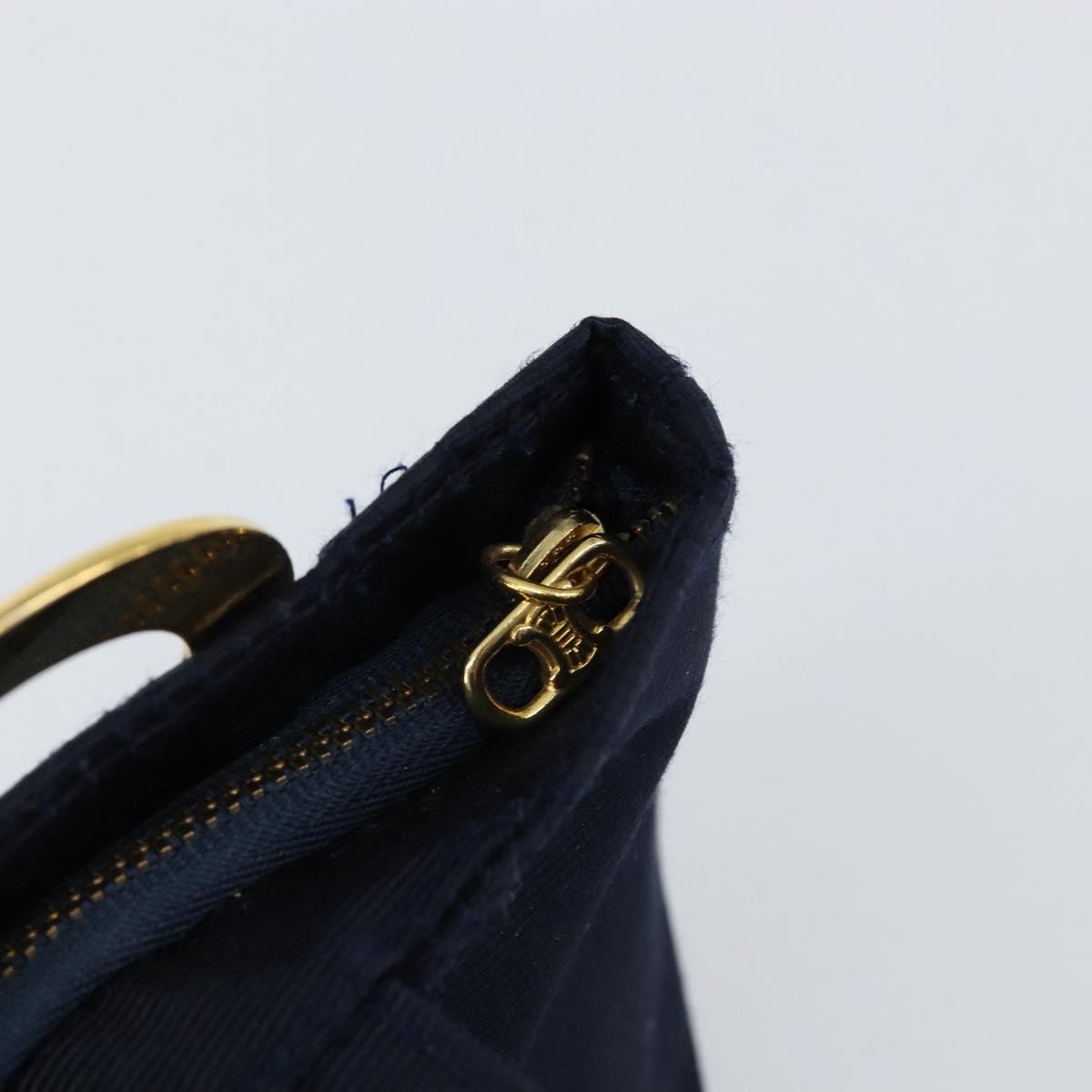 Celine Circle Logo Pouch Nylon, NAVY, NYLON, Clutche & pouche