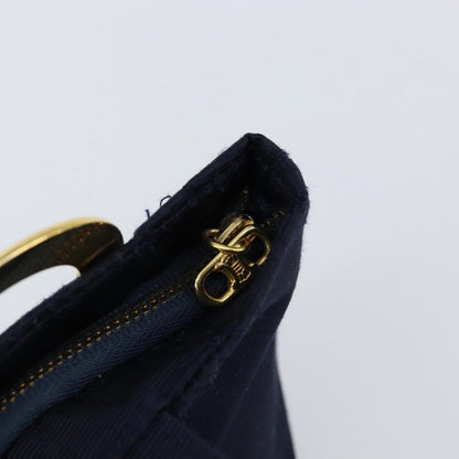 Celine Circle Logo Pouch Nylon, NAVY, NYLON, Clutche & pouche