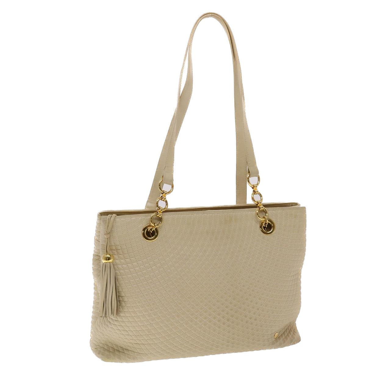 Bally Vintage Shoulder Bag Leather, BEIGE, LEATHER, Shoulder bag