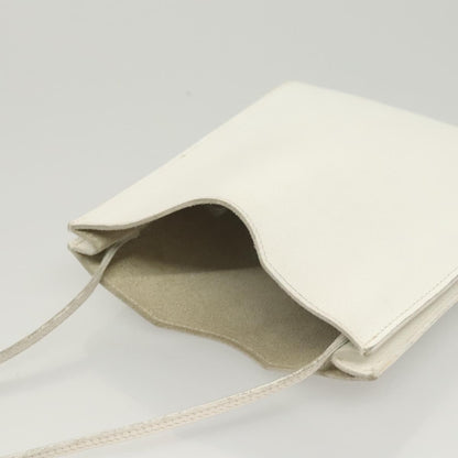Hermes Onimaitou Handbag Leather, WHITE, LEATHER, Handbag
