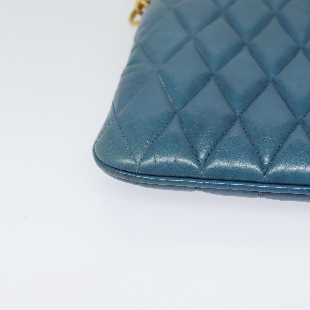 Miu Miu Zip Wristlet Pouch Matelasse Leather, BLUE, LEATHER, Clutche & pouche