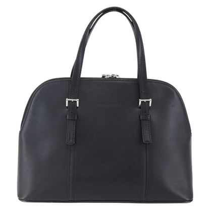 Burberry Vintage Handbag Leather, BLACK, LEATHER, Handbag