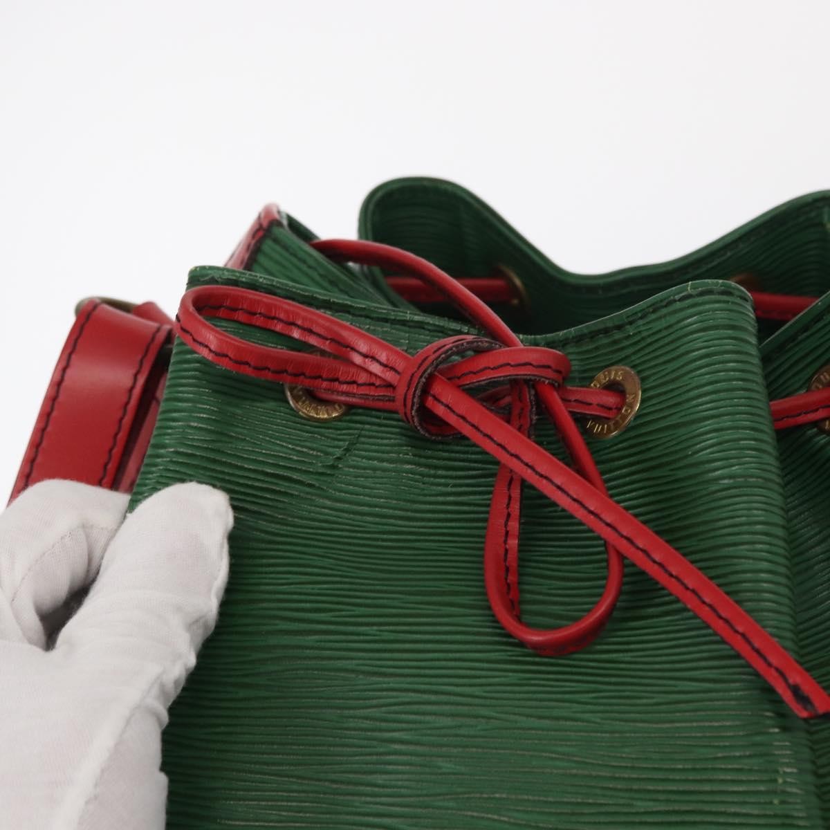 Louis Vuitton Bicolor Petit Noe Handbag Epi Leather, GREEN, LEATHER, Shoulder bag