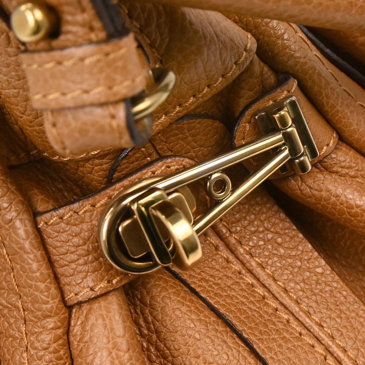 Chloe Paraty Top Handle Bag Leather, BROWN, LEATHER, Handbag