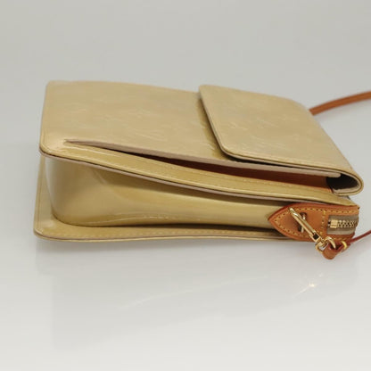 Louis Vuitton Mott Handbag Monogram Vernis, Beige, Patent Leather, Clutch
