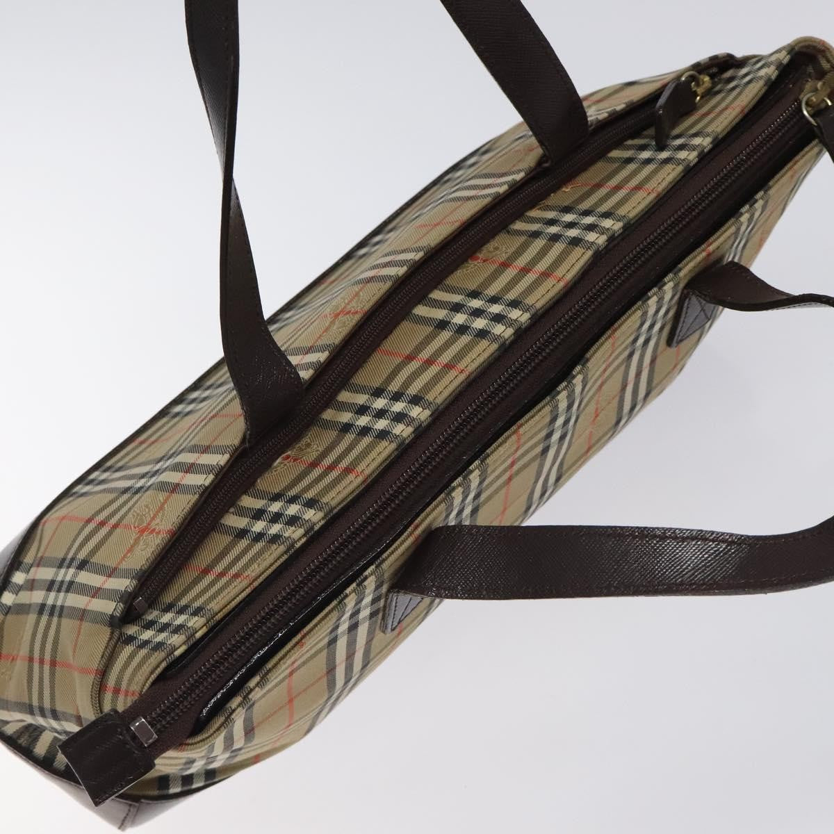 Burberry Nova Check Handbag Nova Check Canvas and leather, BEIGE, CANVAS, Handbag