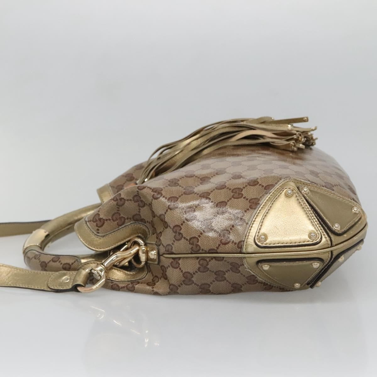 Gucci Indy Hobo GG Coated Canvas, BEIGE, CANVAS, Handbag