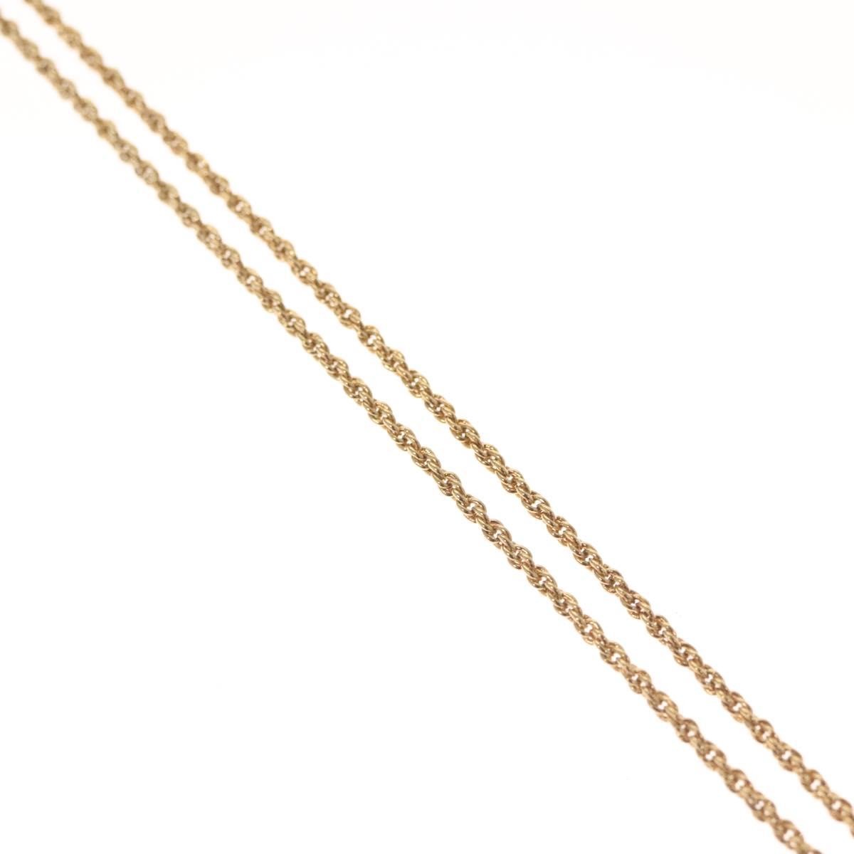Christian Dior CD Round Pendant Necklace Metal and Crystals, GOLD, METAL, Necklace