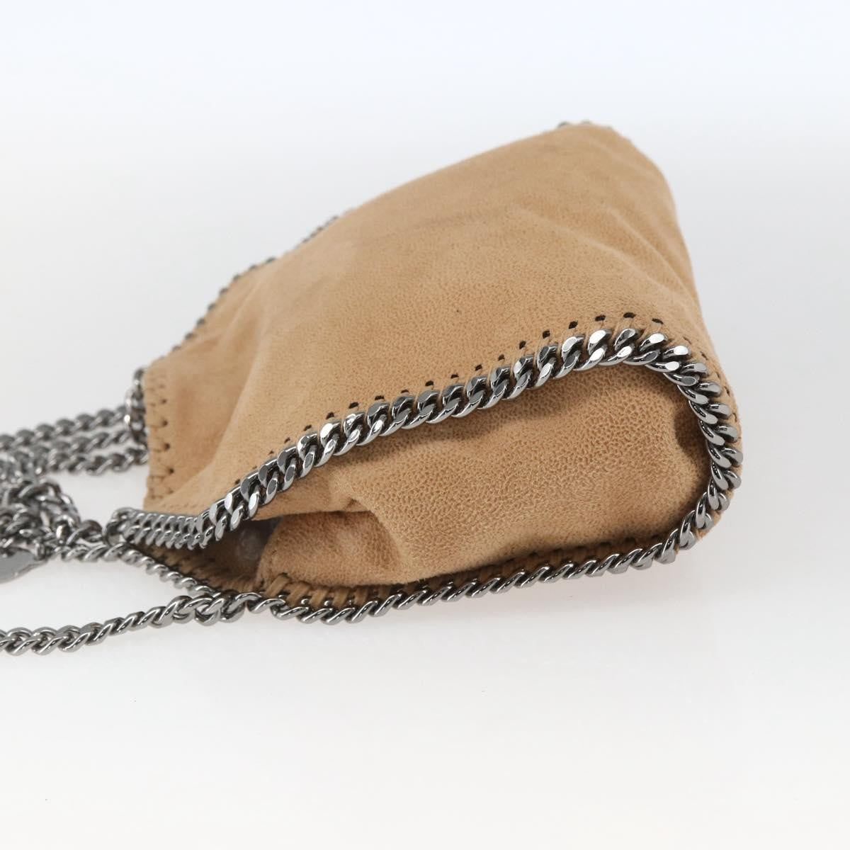 Stella McCartney Falabella Fold Over Crossbody Bag Shaggy Deer, BEIGE, POLYESTER, Shoulder bag