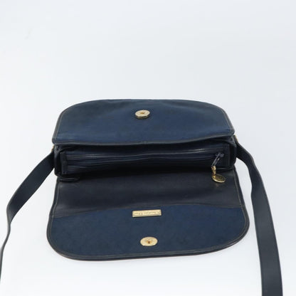 Christian Dior Vintage Honeycomb Shoulder Bag Canvas, NAVY, CANVAS, Shoulder bag