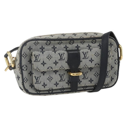 Louis Vuitton Juliette Crossbody Bag Mini Lin, BLUE, CANVAS, Shoulder bag