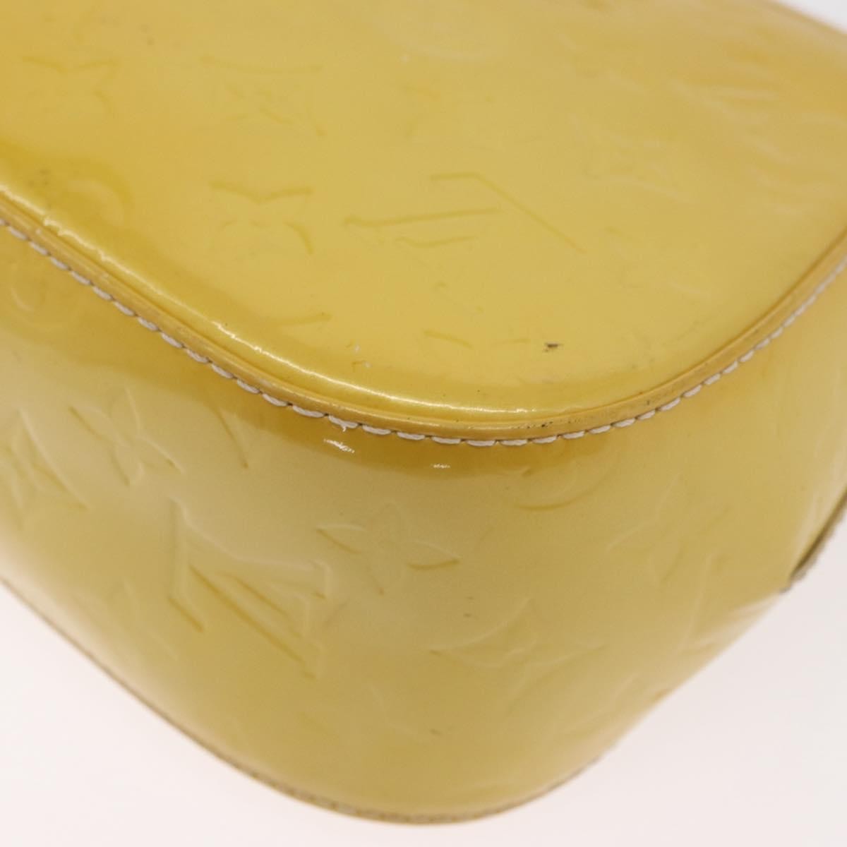 Louis Vuitton Bellflower Handbag Monogram Vernis, Yellow, Patent Leather, Shoulder Bag