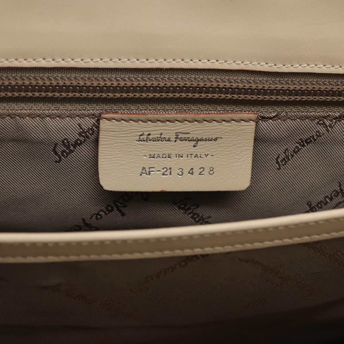 Salvatore Ferragamo Vintage Gancini Cage Top Handle Bag Canvas, BEIGE, CANVAS, Bag