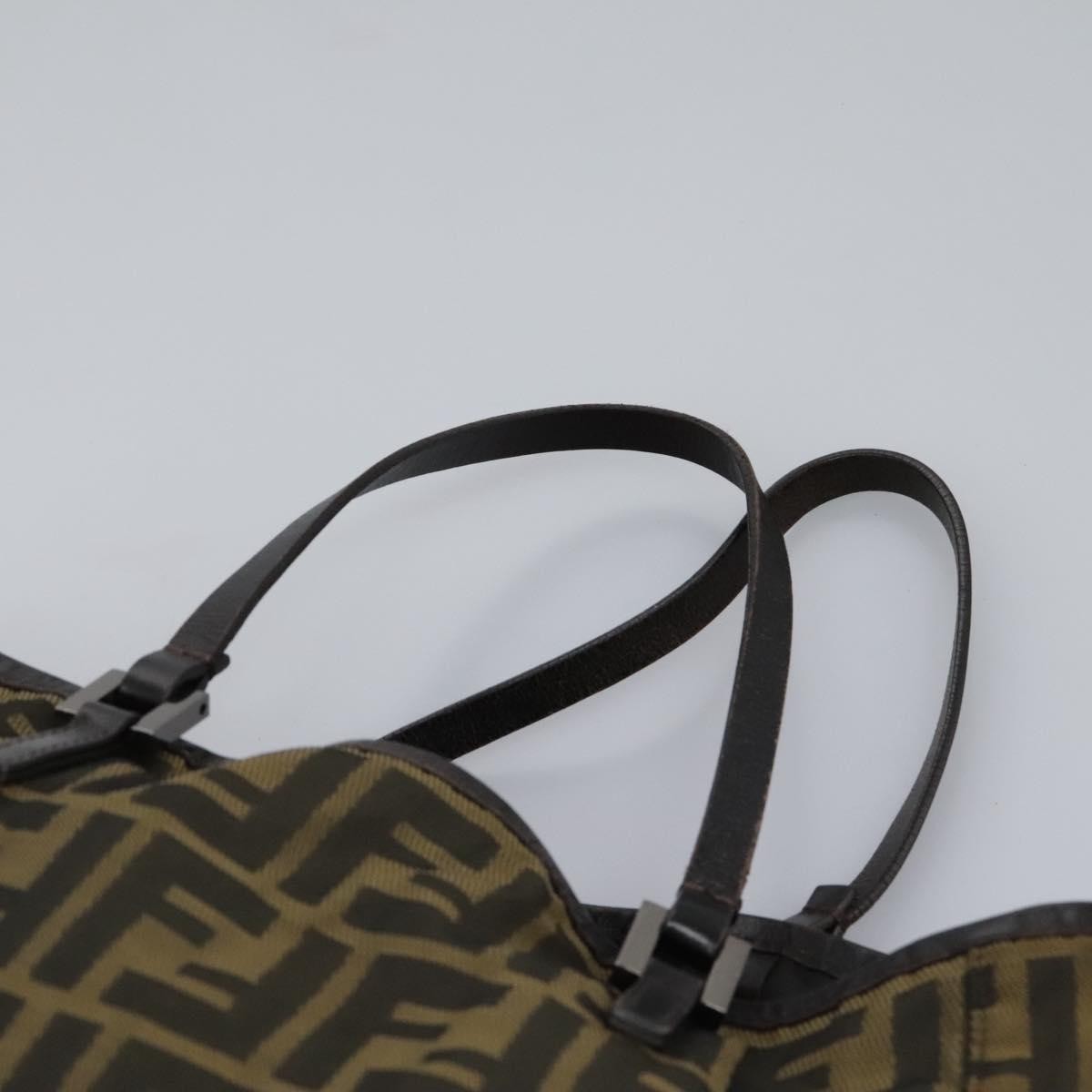 Fendi Open Shopping Tote Zucca Canvas, KHAKI, CANVAS, Tote bag
