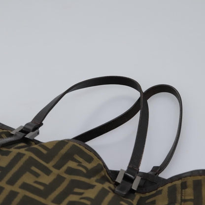 Fendi Open Shopping Tote Zucca Canvas, KHAKI, CANVAS, Tote bag