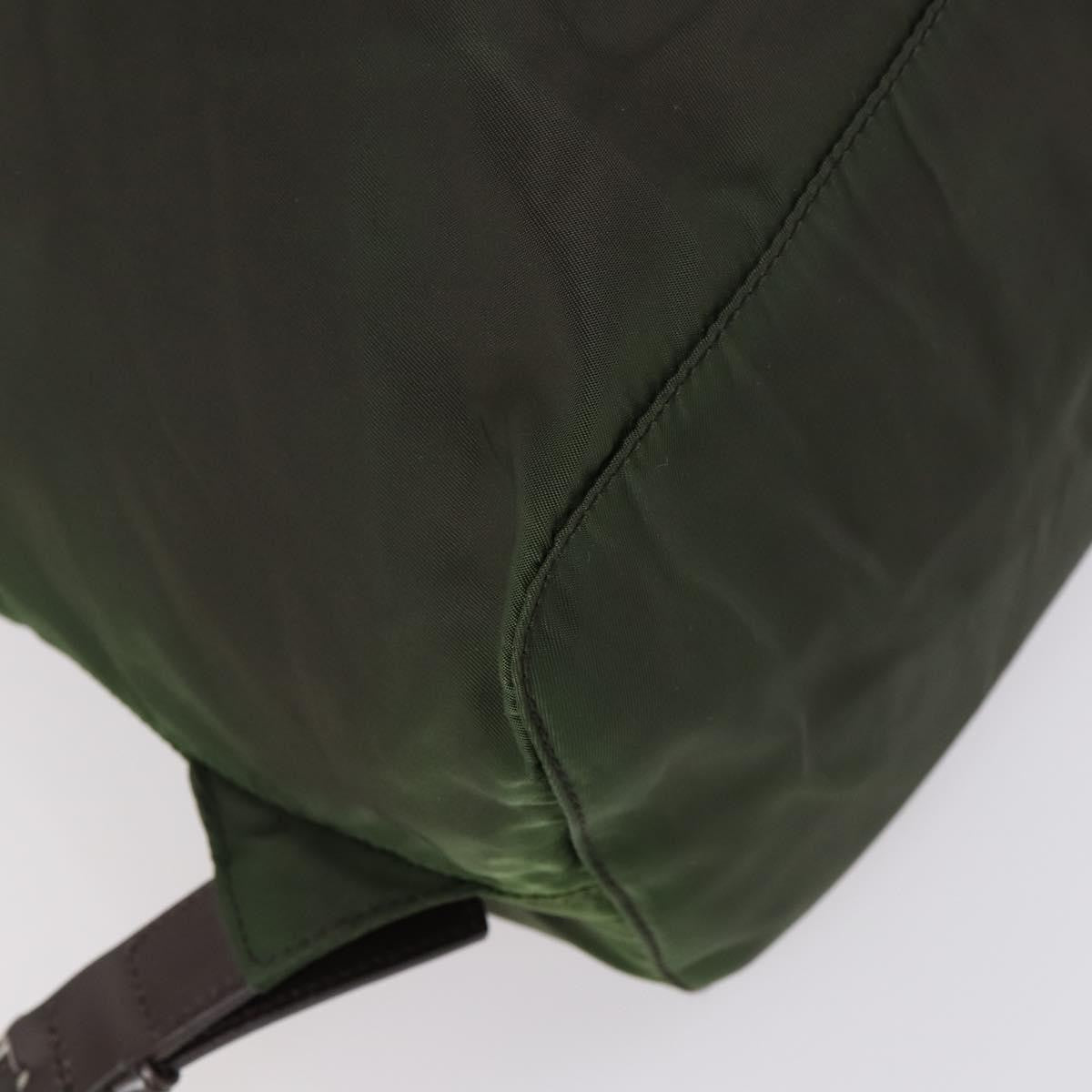 Prada Corsaire Backpack Embroidered Quilted Denim, KHAKI, NYLON, Backpack