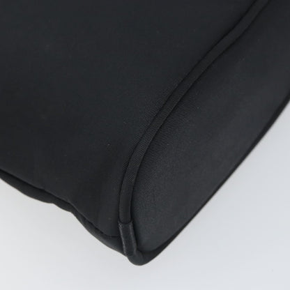 Celine Circle Logo Handbag Nylon, BLACK, NYLON, Handbag