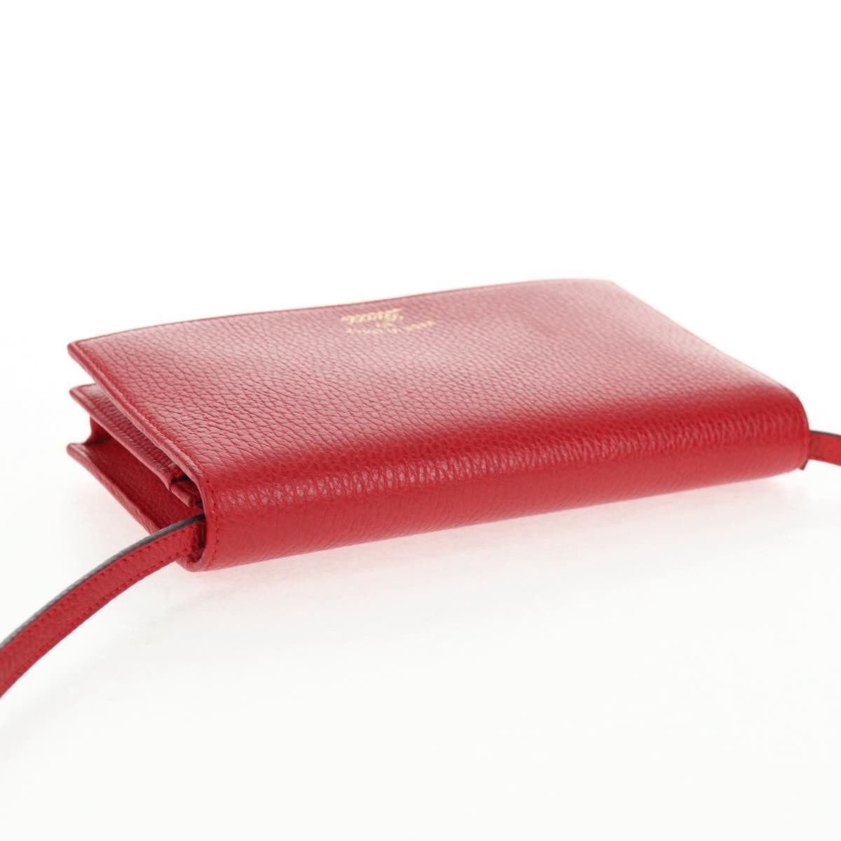 Gucci Wallet on Strap Leather, RED, LEATHER, Wallets