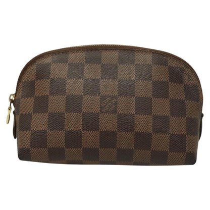 Louis Vuitton Cosmetic Pouch Damier, BROWN, CANVAS, Toiletry Case