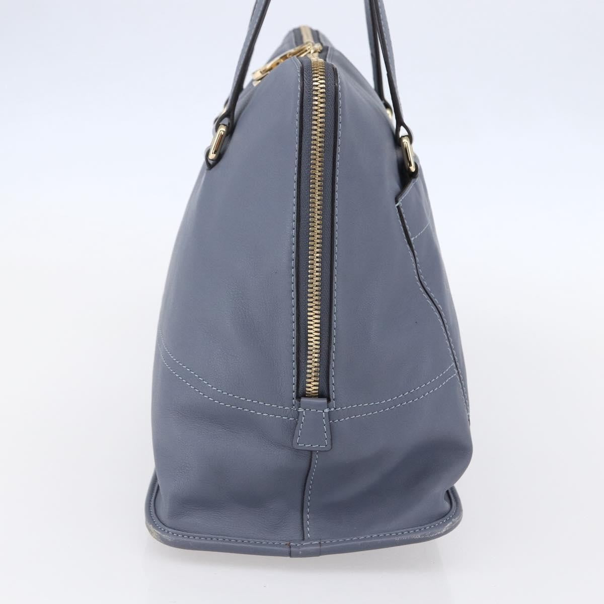 Loewe Anagram handbag Leather, BLUE, LEATHER, Handbag