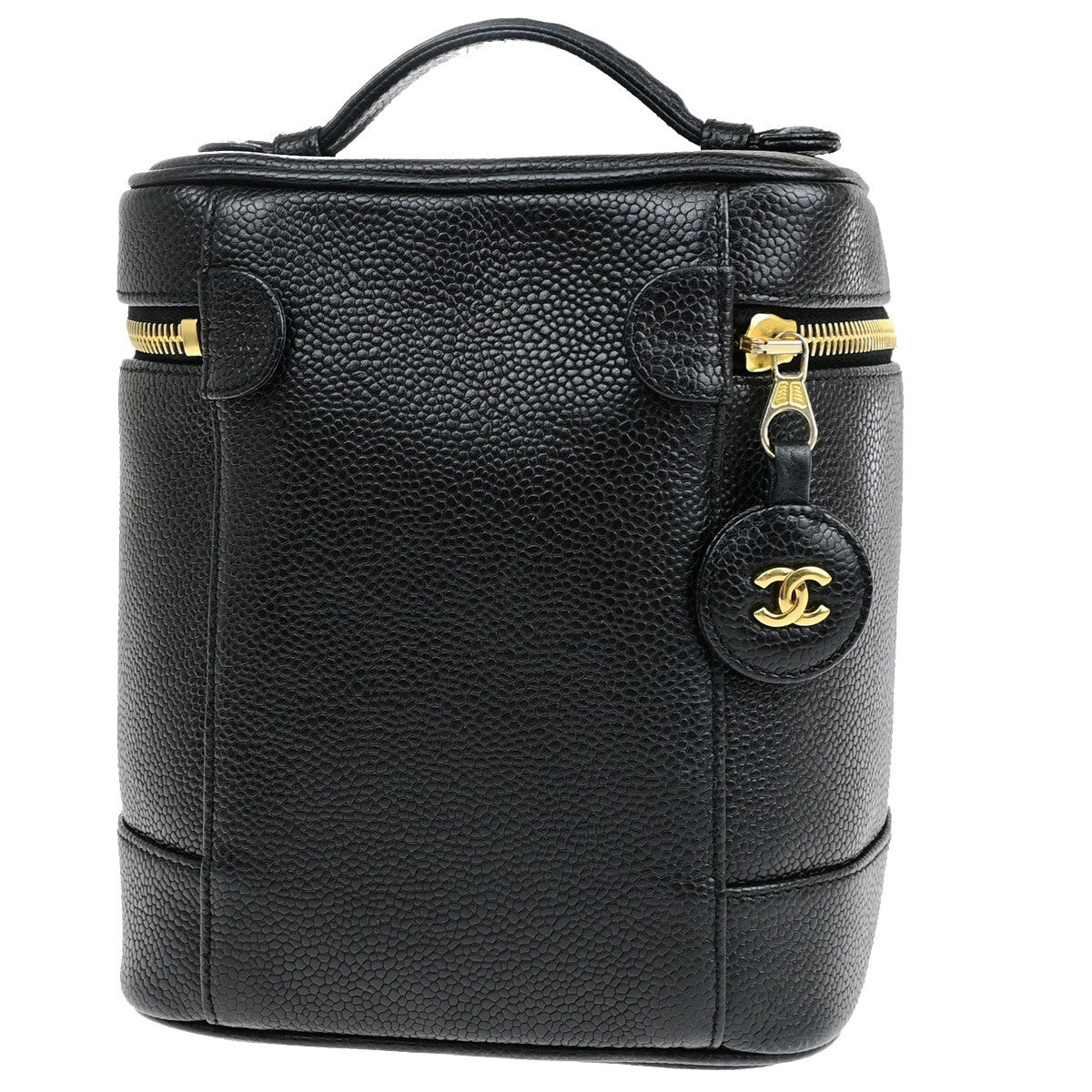 Chanel Vintage Timeless Vanity Case Caviar, BLACK, CALFSKIN, Handbag